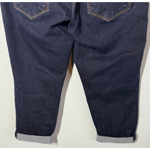 LOFT Modern Crop Jeans Womens 29/8 Dark Wash Carpi High Waist - Picture 6 of 11